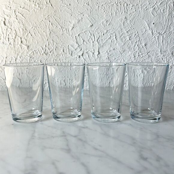 Pasabahce Juice Glasses - Set of 4 Plain Clear Glasses Turkey - Picture 1 of 7